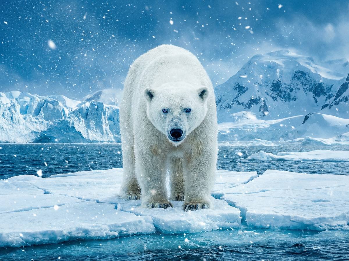 母狗北极熊视频 - 极地北极熊母子嬉戏生活视频